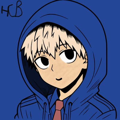 manga character with a hoodie