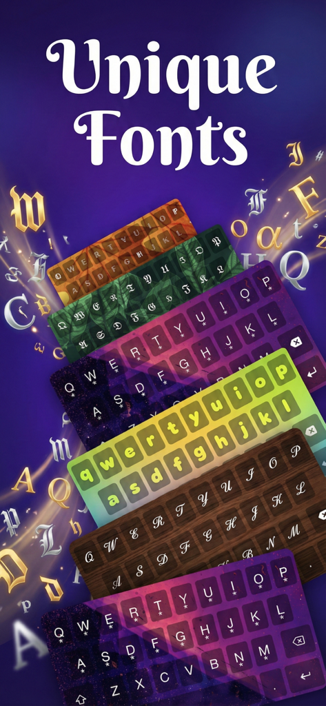 DIY Keyboard: Fonts & Themes - Colección de diversos temas de teclado con estilos de fuente únicos para personalización móvil