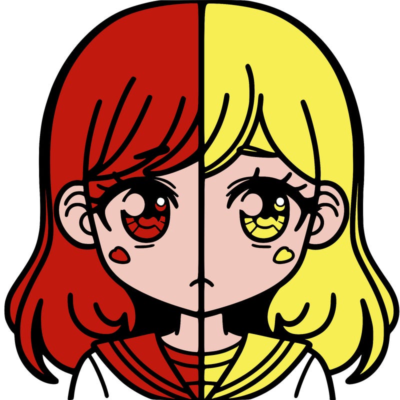 a split of a girl