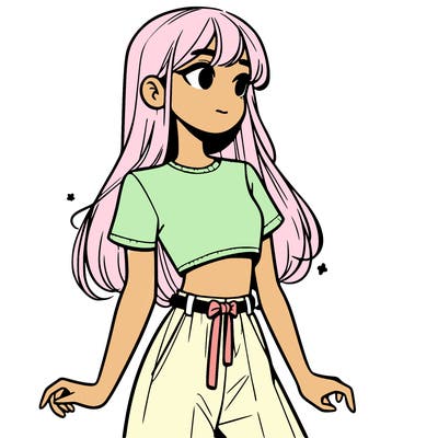 girl in a cute crop top