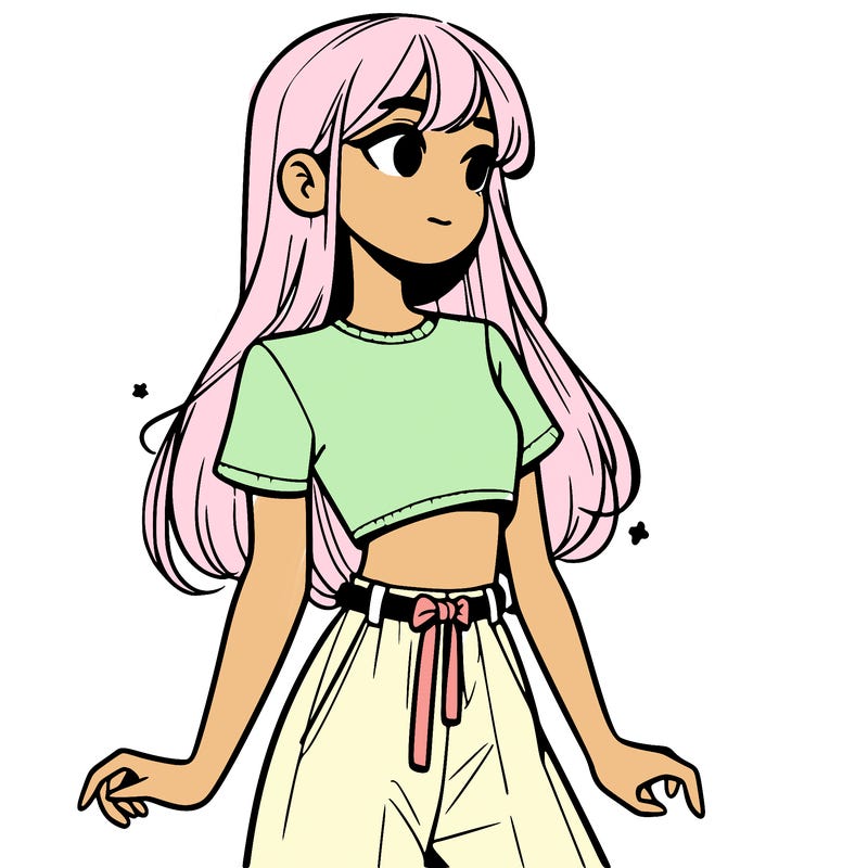 girl in a cute crop top