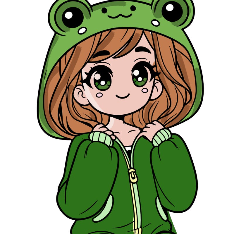 pretty girl in frog onesie