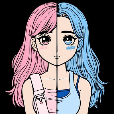 realistic girl split