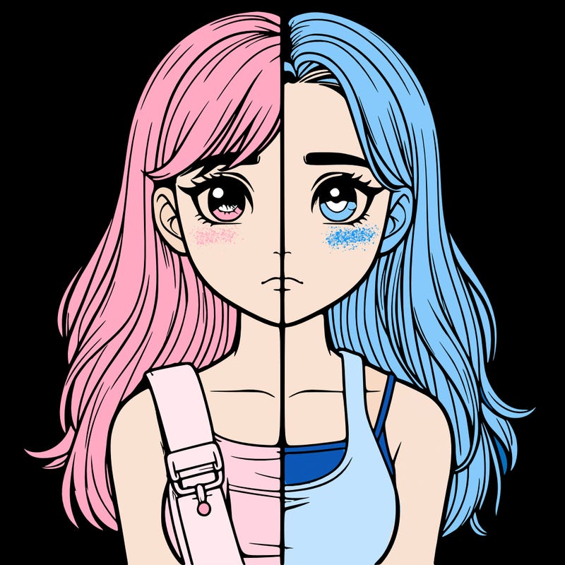 realistic girl split