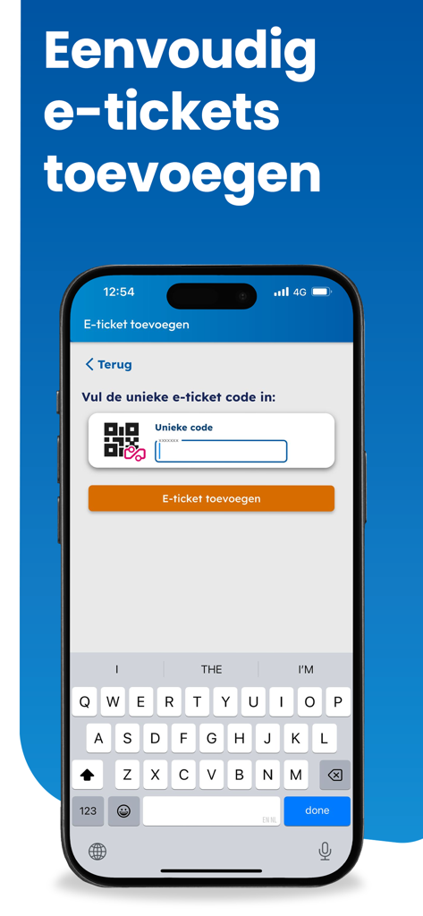OV-app - OV-app interface for adding an e-ticket for public transport in the Netherlands
