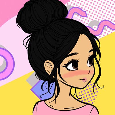 a realistic girl with a bun