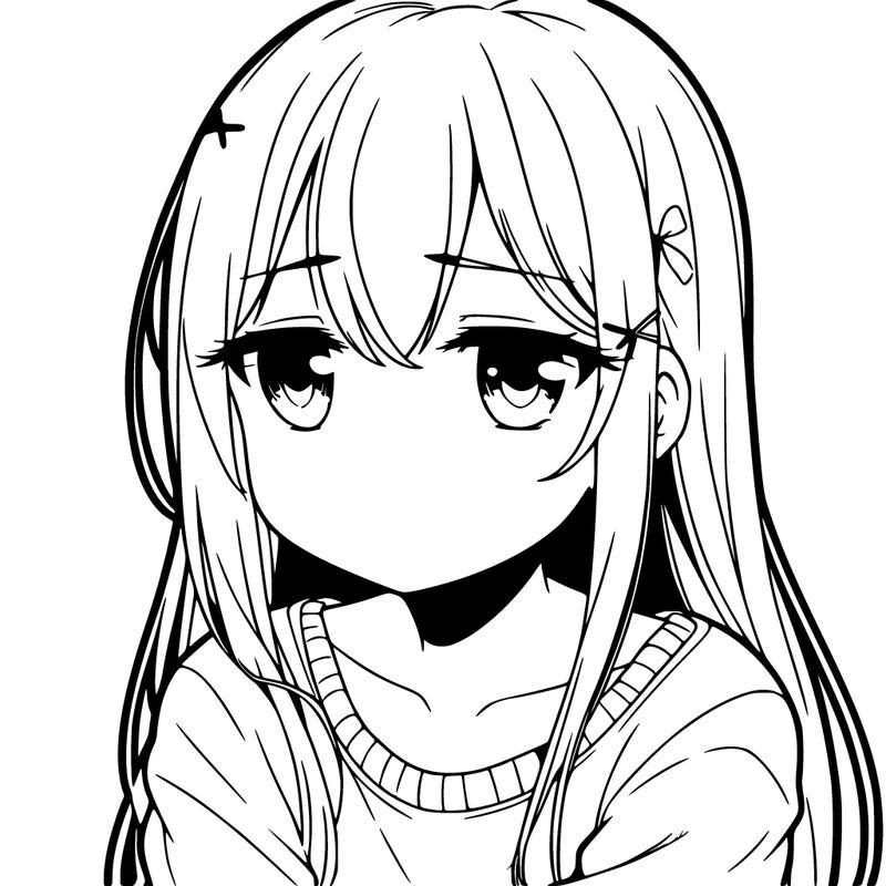 sad girl anime girl