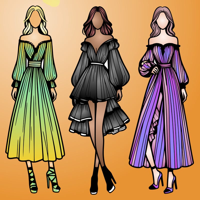 fashion models dresses