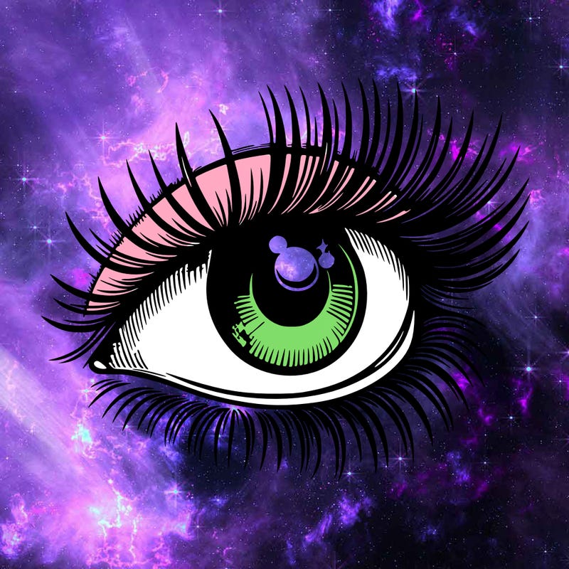 realistic eye long eylashes