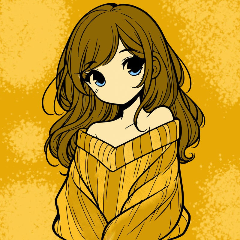 shy pretty girl wearing a sweater that is falling off one shoulder portrait