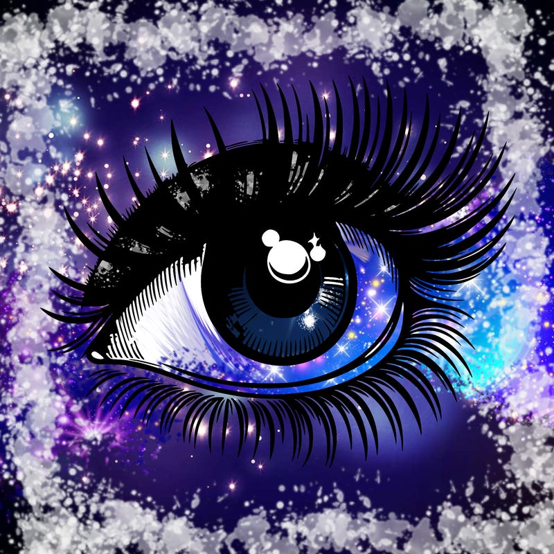 realistic eye long eylashes