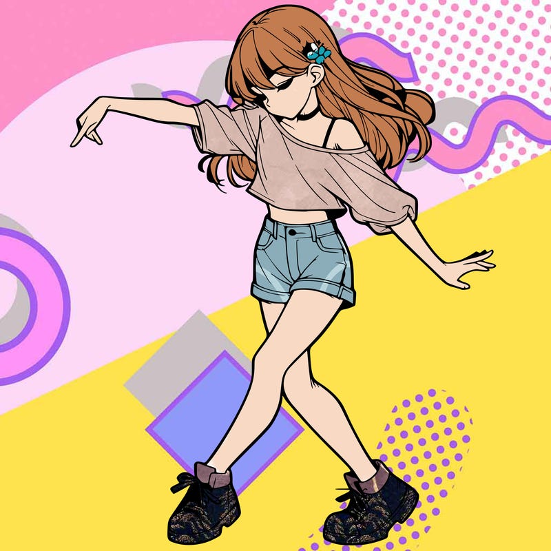 realistic girl danceing