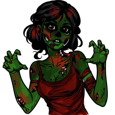 realistic zombie girl