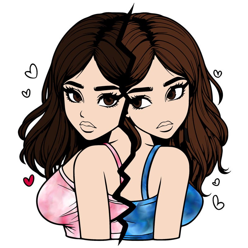 realistic girl split