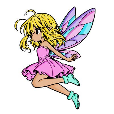 manga fairy flying