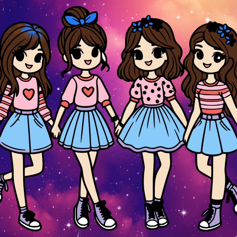 4 best friends that are girls