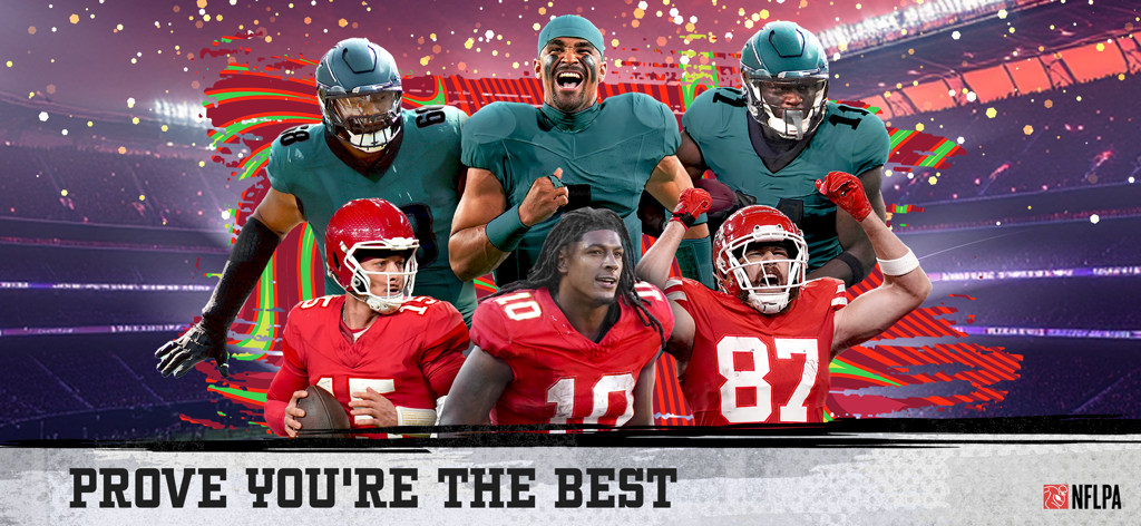 Football Head Coach 26 - FHC - Banner promocional de Football Head Coach 26 con jugadores profesionales y el lema Demuestra que Eres el Mejor