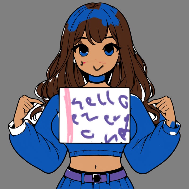 girl holding a blank sign in a long sleeve crop top