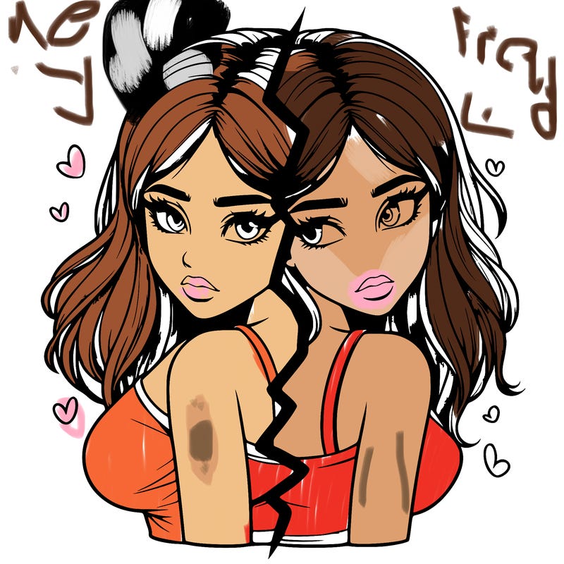 realistic girl split