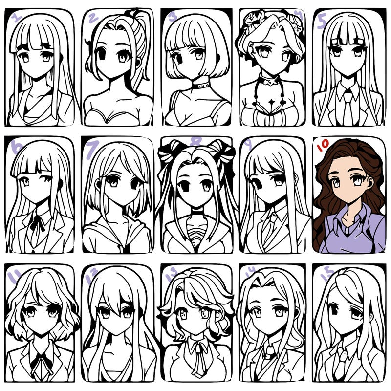 girls that look diffrent anime