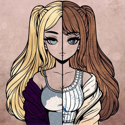 realistic girl split