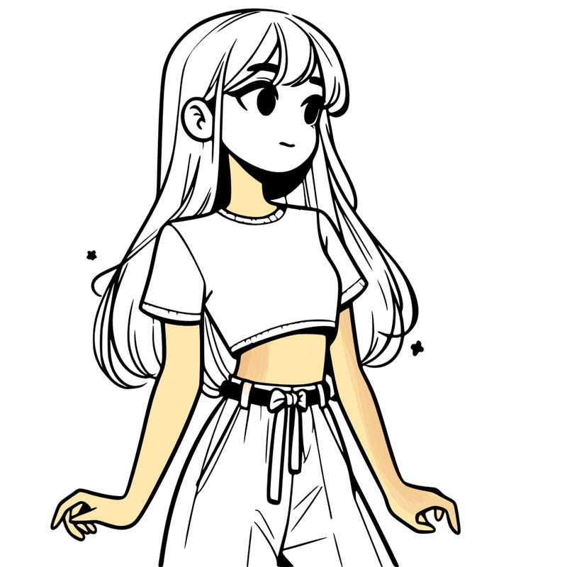 girl in a cute crop top