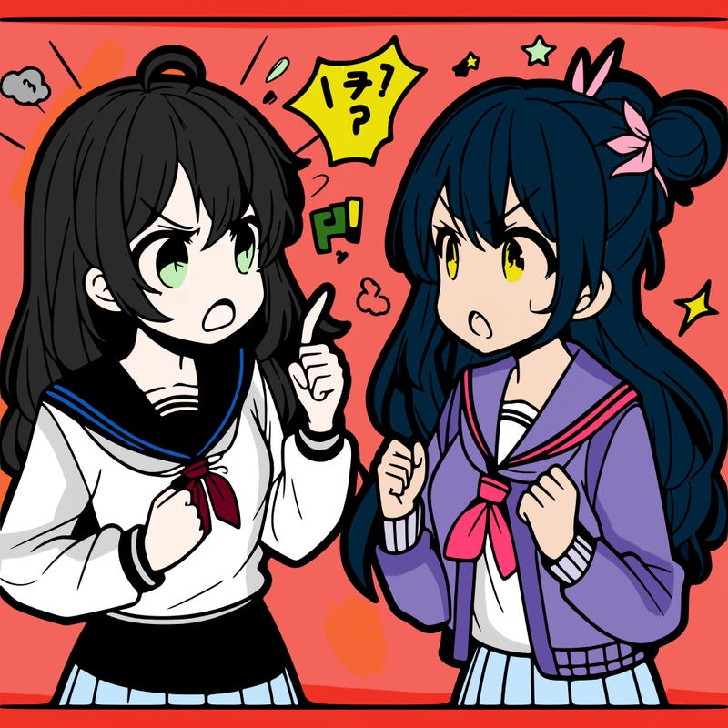 manga girls arguing with each other
