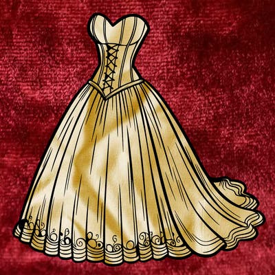 wedding dress-corset and a long and flowy skirt