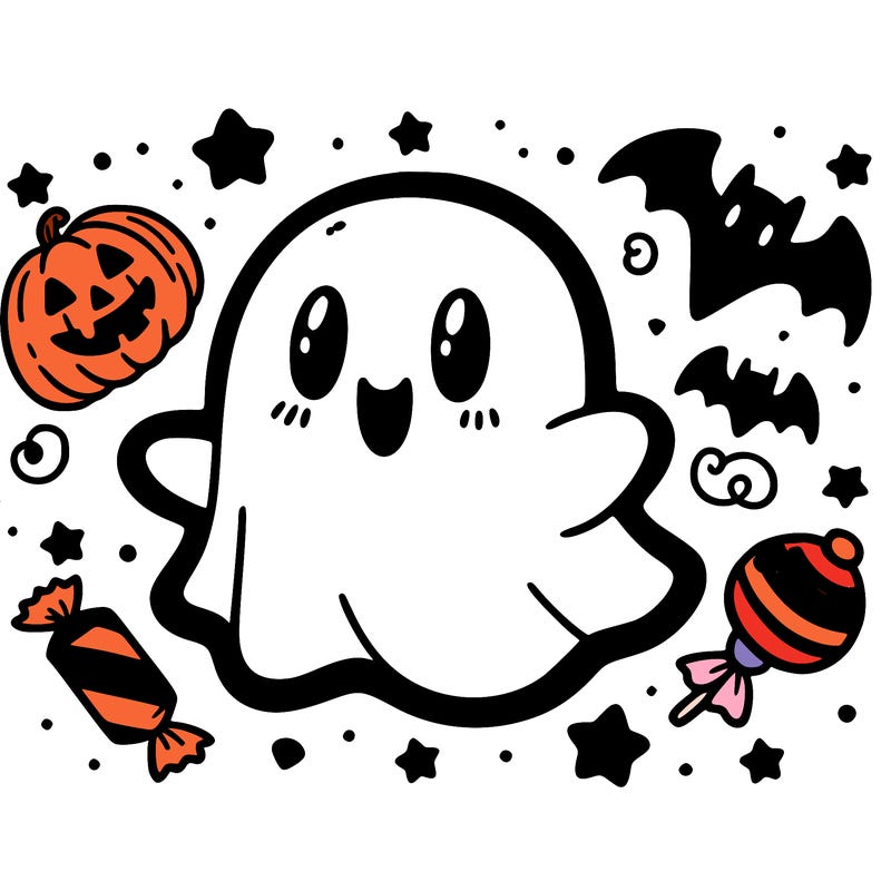 halloween cute little ghost