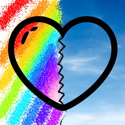 a blank heart