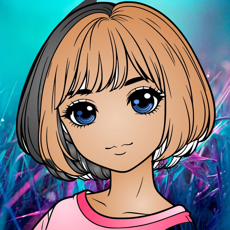 realistic girl with short hair