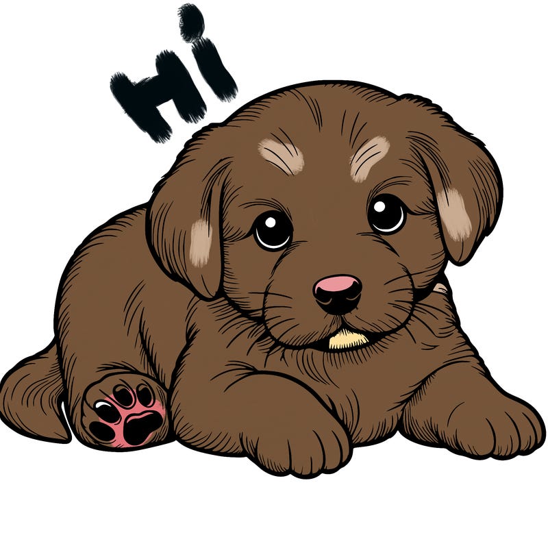 a cute realistic puppy