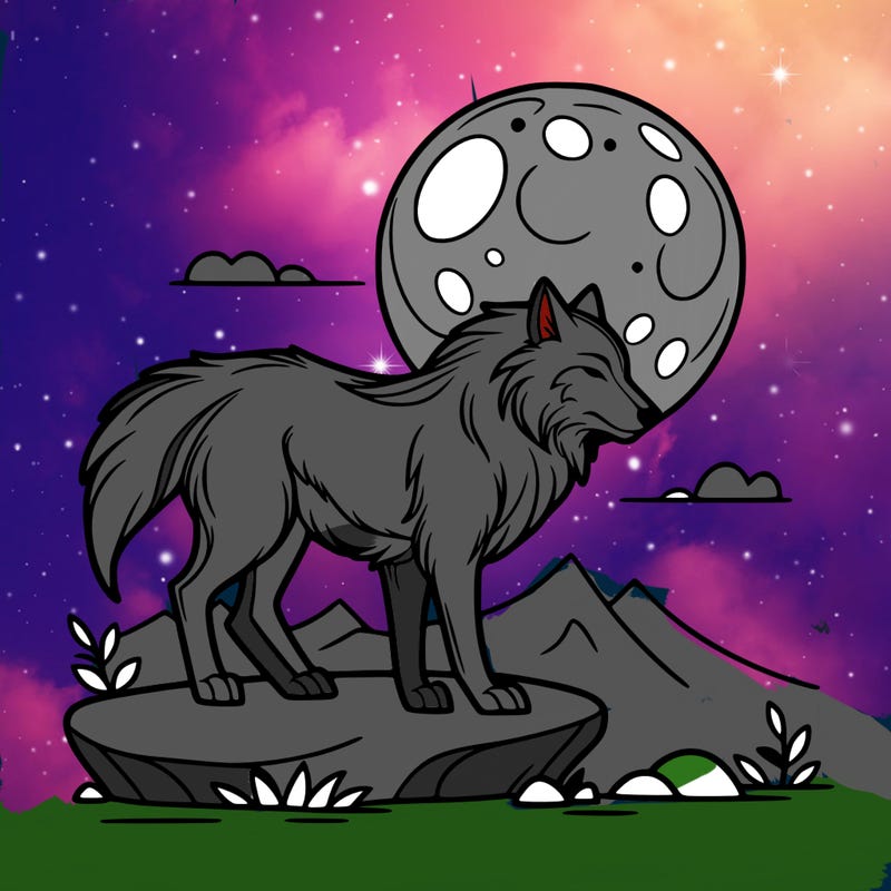 wolf moonlight