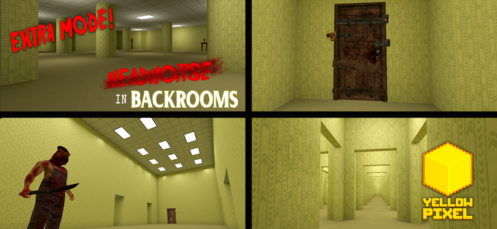 HeadHorse: Horror Game - HeadHorse character in the Backrooms extra mode level
