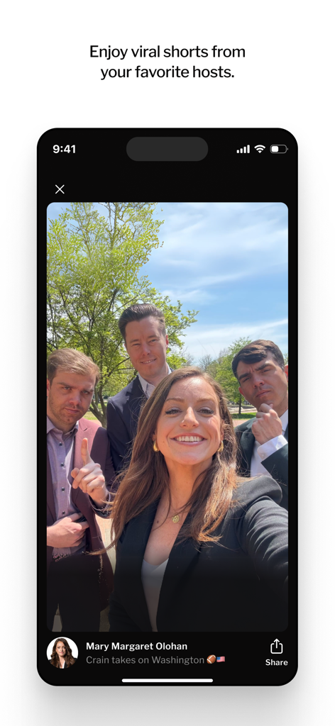 DailyWire+ - DailyWire plus app showing viral video shorts from featured hosts.