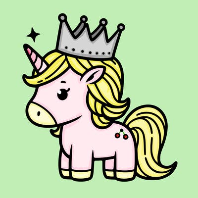 unicorn with crown