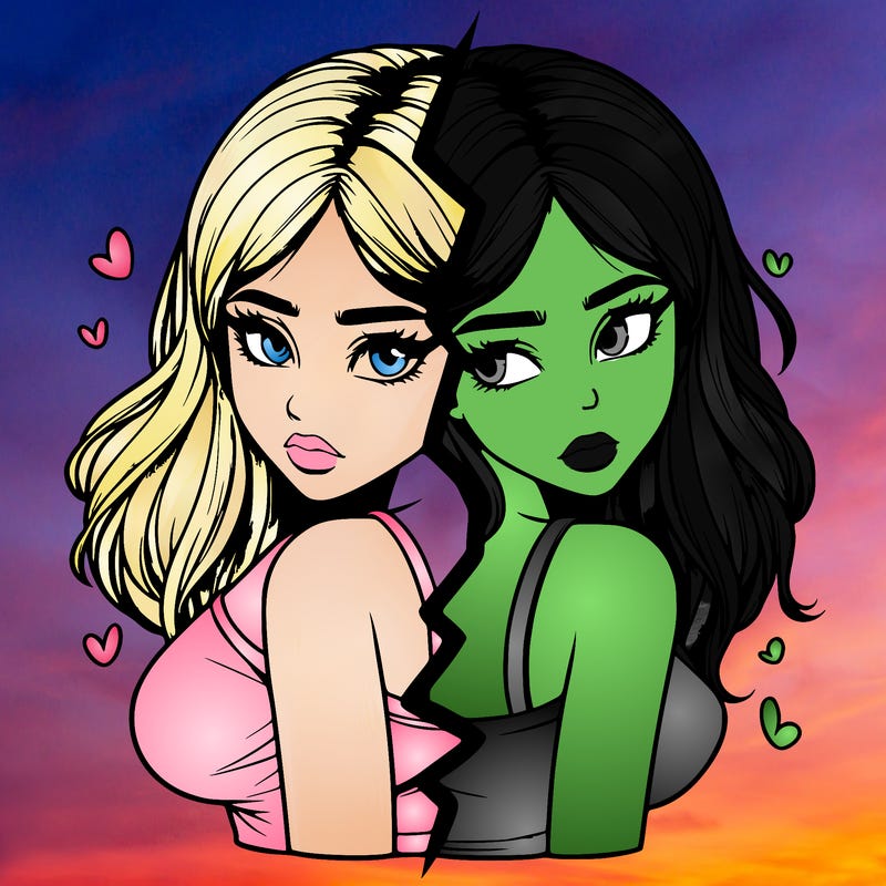 realistic girl split