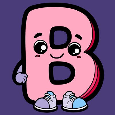 plain letter “b”