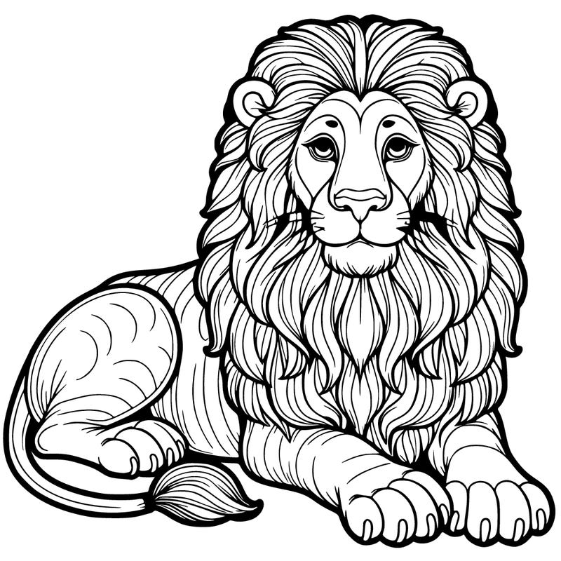 fancy realistic lion