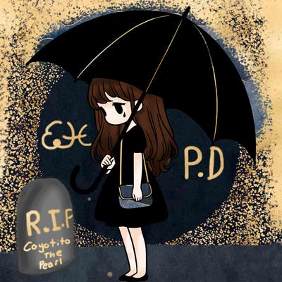 lonely girl holding black umbrella