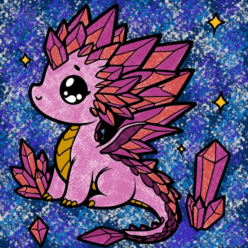 little cute crystal dragon
