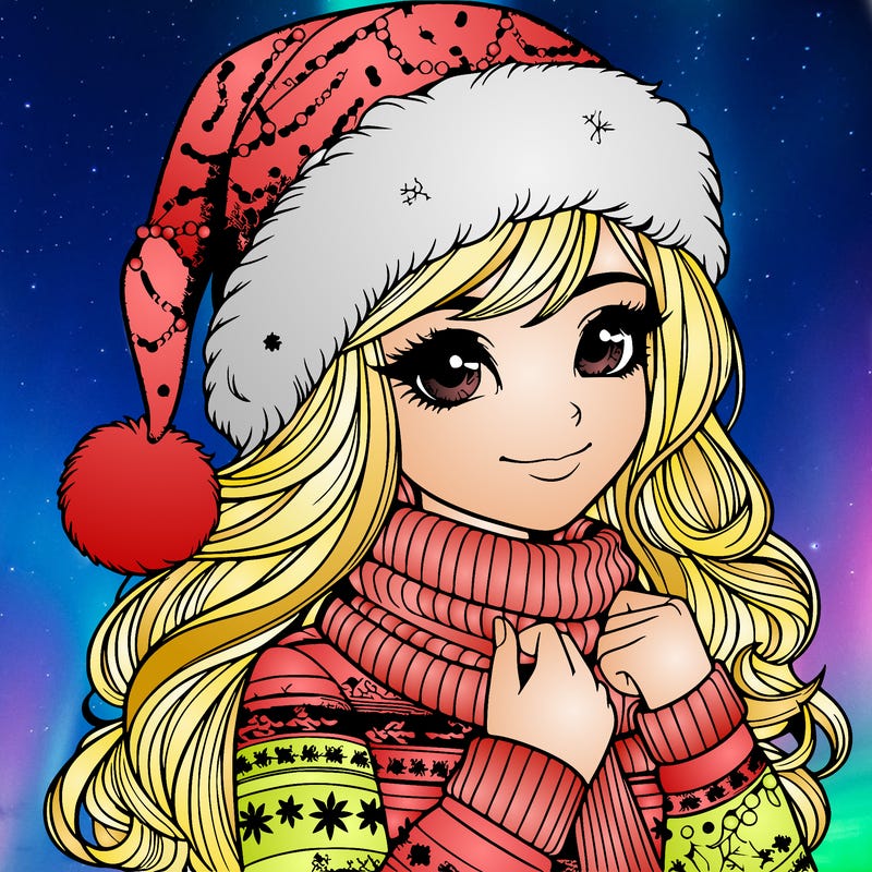 realistic christmas girl