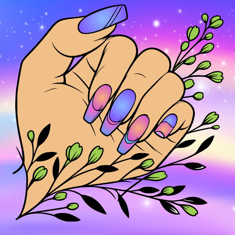 nails with french tip