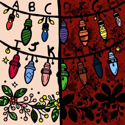 christmas light garland