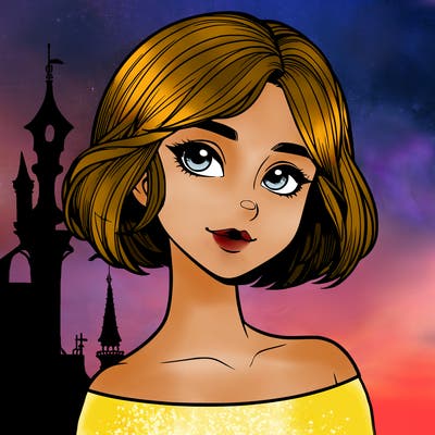 realistic girl with short hair