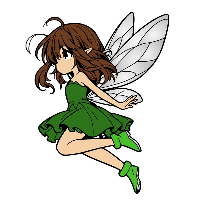 manga fairy flying