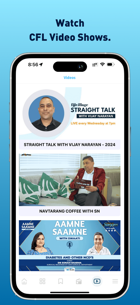 Fijivillage - Programas de video y entrevistas de la aplicación Fijivillage.