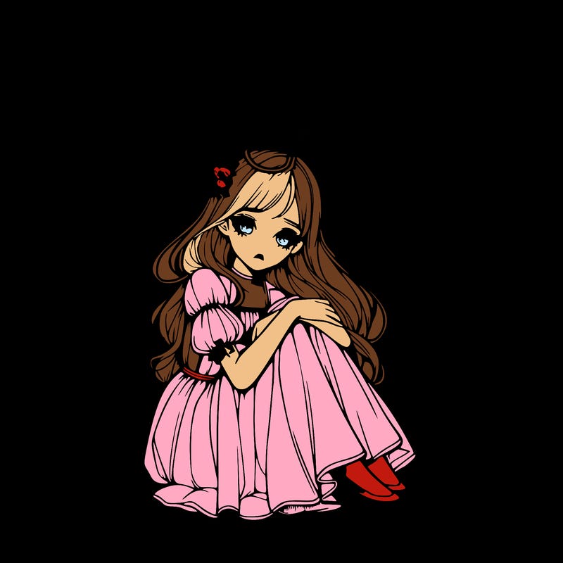 beautiful realistic girl trapped in bottle