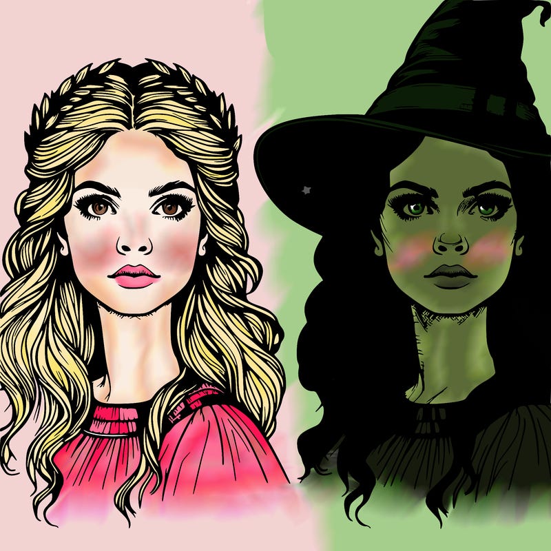 realistic witch woman