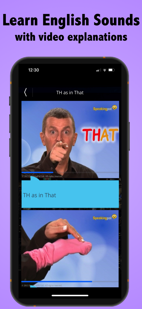 SpeakingPal Speak English - SpeakingPal video lesson demonstrating the TH sound for English pronunciation